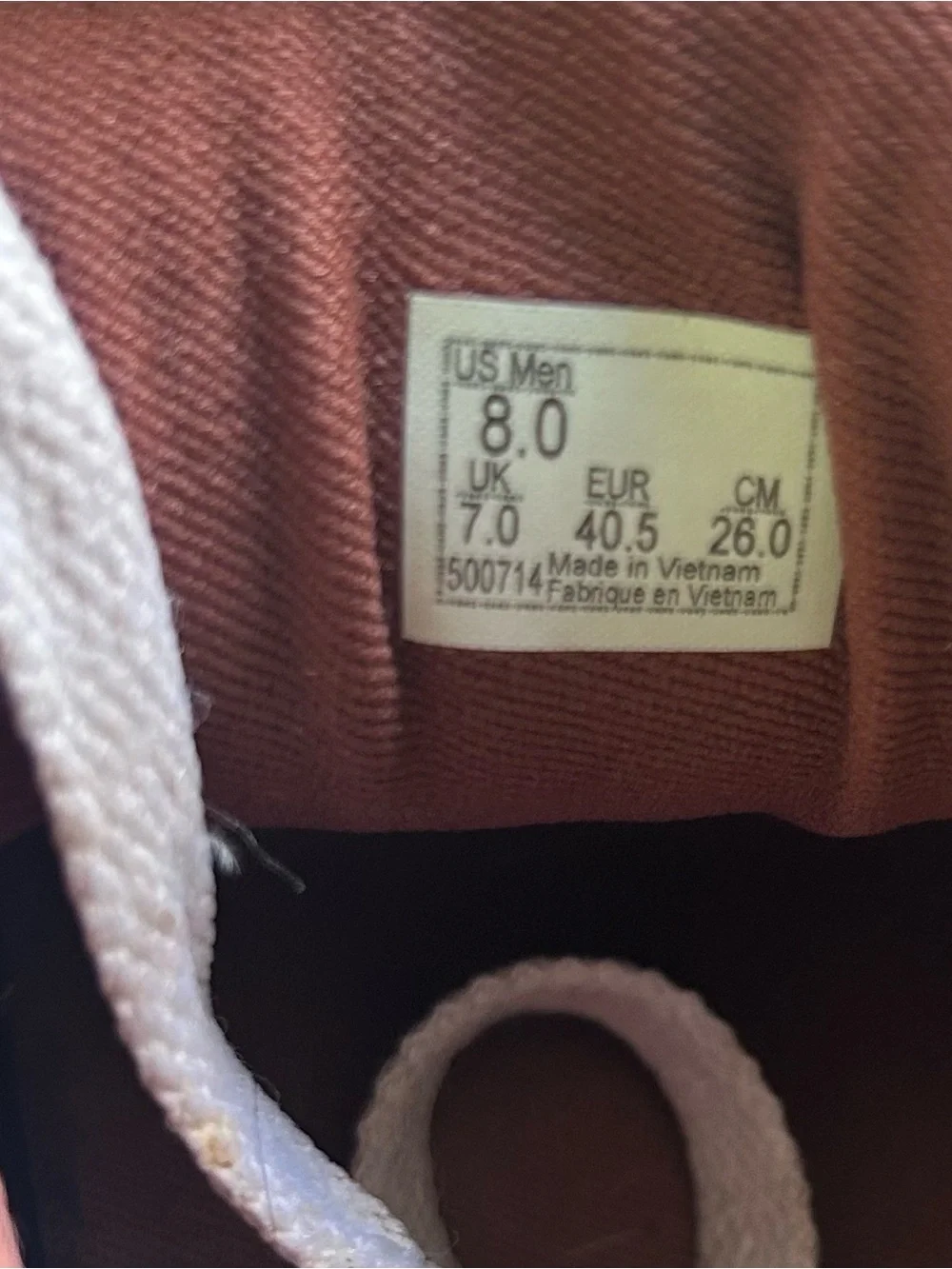 Vans Caldrone 500714 Skate Shoes Sneakers Suede Brown Mens Size 8